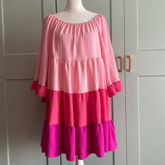 Fantastic Fawn Pink Tiered Ruffle Barbie Birthday Dress Sz Small - Picture 2 of 5